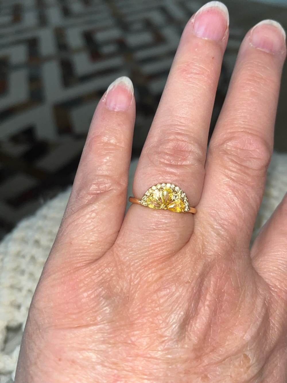Kate Spade Lemon Slice Ring Size 7